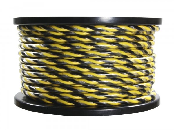 PRO SX 14 - 10m PROX Speaker Cable - 2x2,5mm&sup2; - black/yellow twisted