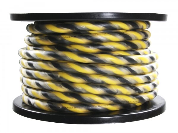 PRO SX 10 - 20m Roll PROX Speaker Cable - 2x6,0mm&sup2; - black/yellow twisted