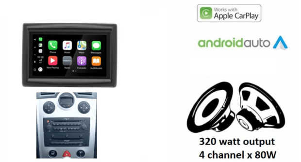 Wireless Apple Carplay &amp; Android auto navigatie geschikt voor RENAULT Megane 2002&ndash;2009 Audiovolt XPA-675BT