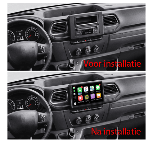 Geschikt voor Renault Master 2019+ navigatie draadloos Car link en Android 12 | DDR4 octa core 10 inch premium