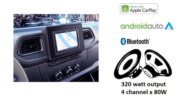 DAB+ Nissan NV400 | Opel Movano | Renault Master 2019-2022 wireless Apple Carplay &amp; Android auto autoradio &ndash; navigatie XPA-675DBT