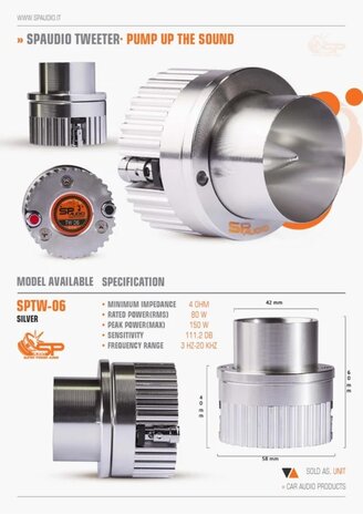 sptw-06 power tweeters (80 watt rms)