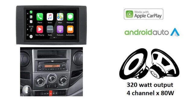 DAB+ Wireless Apple Carplay &amp; Android auto voor Iveco Daily 2004-2016 autoradio &ndash; navigatie 4x80W Audiovolt XPA-675DBT