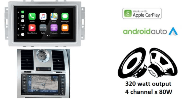 DAB+ Wireless Apple Carplay &amp; Android auto navigatie voor Chrysler 300c, Dodge Charger, Jeep Grand Cherokee &ndash; Audiovolt XPA-675DBT