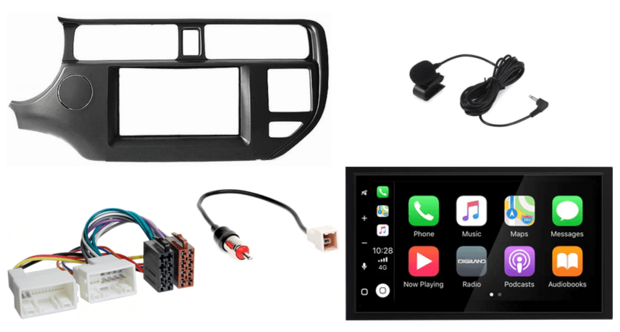 Kia Rio (UB) 2011-2015 wireless Apple Carplay &amp; Android auto autoradio &ndash; navigatie 4x80W Audiovolt XPA-675BT