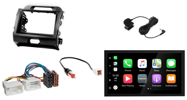 DAB+ voor Kia Sportage 2010-2016 wireless Apple Carplay &amp; Android auto navigatie Audiovolt XPA-675DBT