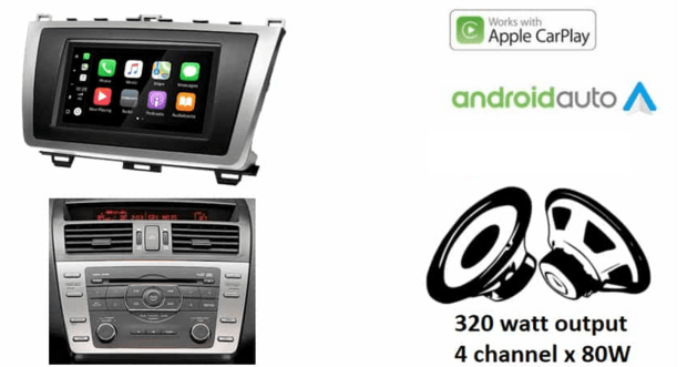 DAB+ Wireless Apple Carplay &amp; Android auto navigatievoor MAZDA (6) 2008 &ndash; 2012 Audiovolt XPA-675DBT