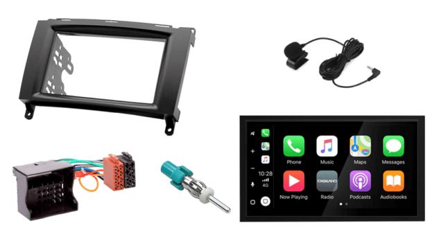 DAB+ Wireless Apple Carplay &amp; Android auto voor Mercedes Vito Sprinter Viano A en B klasse autoradio &ndash; navigatie 4x80W