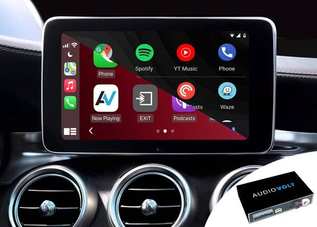 Mercedes C klasse W204 W205 Draadloos Carplay en Android auto adapter 2013 &ndash; 2019 NTG 4.5 | 4.7 | 5.0 en hoger