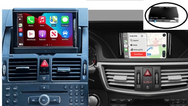 Mercedes NTG 4.0 Wireless Carplay Android auto navigatie interface met DSP sound | 5.0 ghz o.a. C klasse W204 E klasse W212 CLS CL en GLK klasse