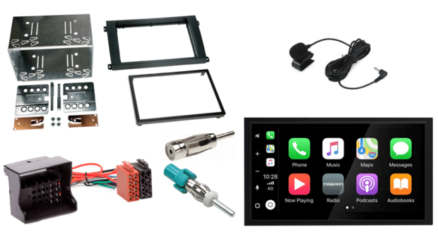 DAB+ Wireless Apple Carplay &amp; Android auto navigatie voor Porsche Cayenne (9PA) 2002-2010 Audiovolt XPA-675DBT