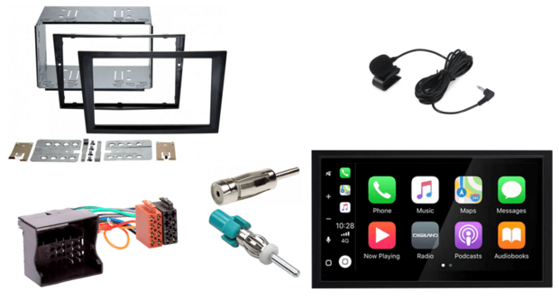DAB+ Wireless Carplay en Android auto voor Opel Astra Corsa Vivaro Zafira en meer (piano zwart) navigatie Audiovolt XPA-675DBT