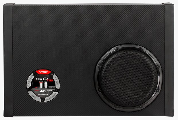 BLACKAIRT12S-V0: Black Air Slimline 12 inch Passive Radiator Subwoofer Enclosure
