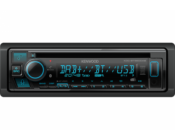 Kenwood KDC-BT560DAB - Zwart - DAB+ - USB - AUX - CD - Bluetooth
