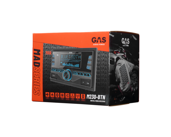 GAS MAD M230BTN 2-DIN, BT, USB, AUX, DSP