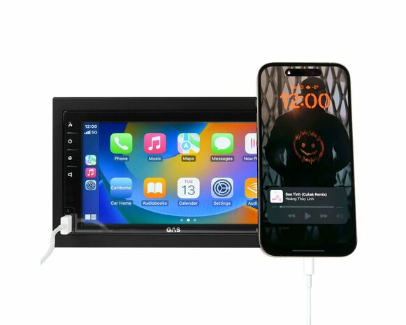 GAS MAX 2DIN Autoradio, 6,75&quot; Touch, CarPlay, DAB