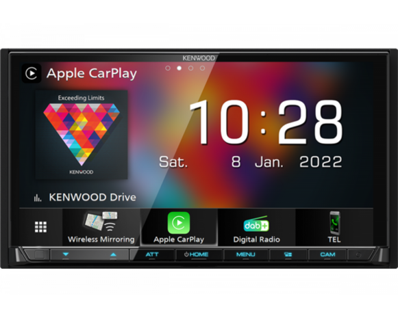Kenwood DMX 8021DABS- 2DIN 7,0&quot; Inch Multimedia radio Wireles Carplay/Android Auto