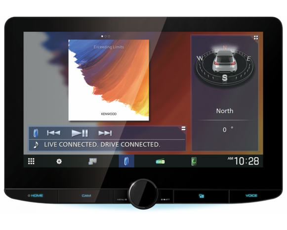 Kenwood DMX5623DABS - 10&quot; HD Zwevend scherm - Draadloze carplay + Android Auto